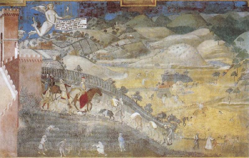 Ambrogio Lorenzetti Life in the Country Norge oil painting art